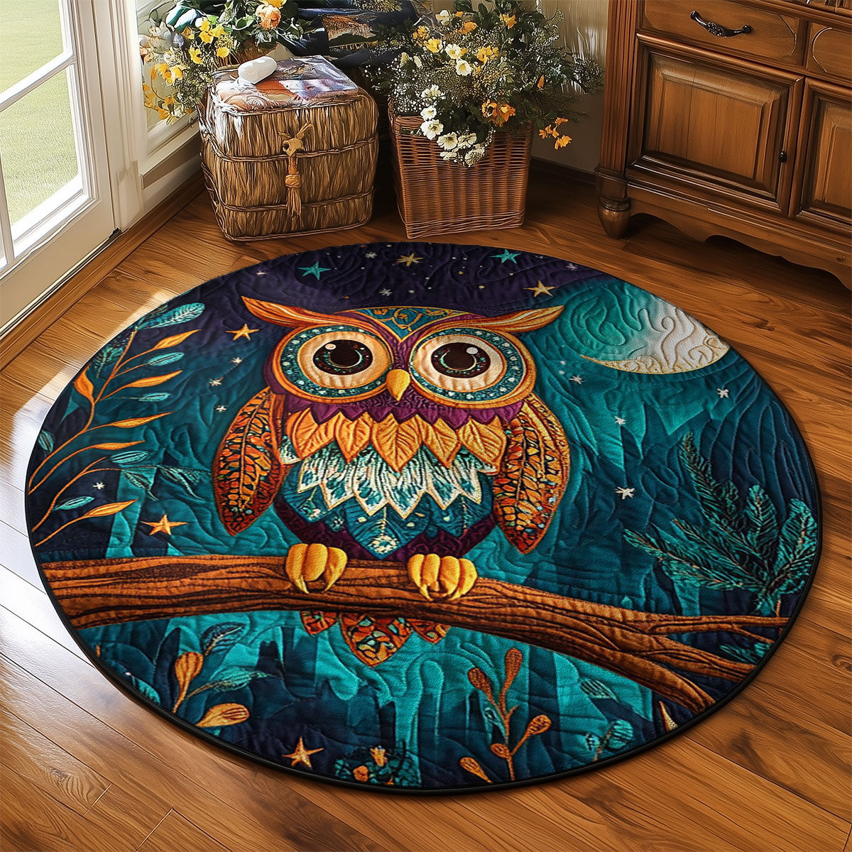 Dreamy Forest Owl WJ2503031CL Quilted Round Mat