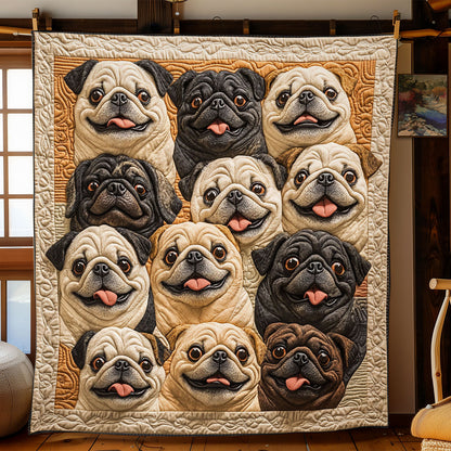 Pug Friends CP1411014CL Quilt