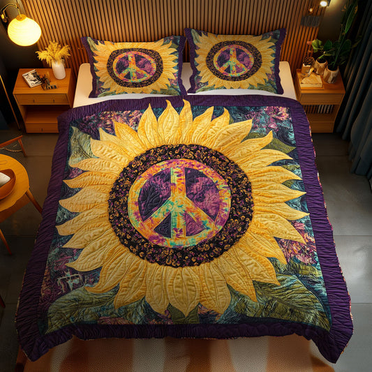 Peaceful Sunflower Glow WN1701145CL Duvet Cover Set