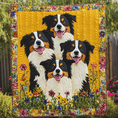 Collie Flower Patch WY1208006CL Quilt