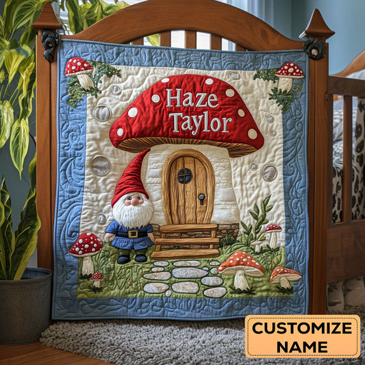 Mushroom Magic Lane WN3107045CL Personalized Baby Quilt