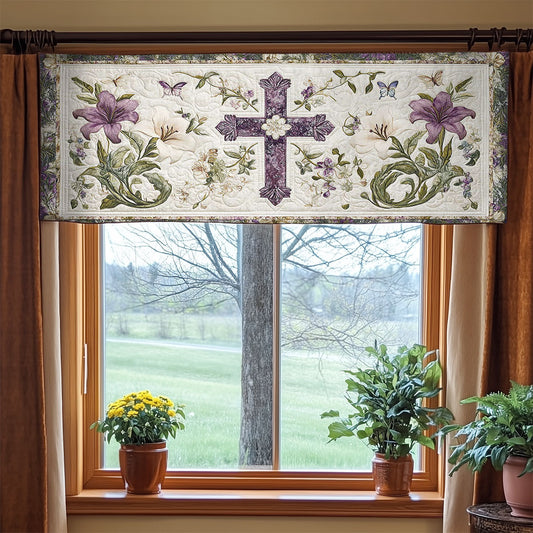 Glorious Cross WN2003037CL Quilted Valance
