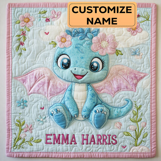 Little Dragon Dream CW2507012CL Personalized Baby Quilt