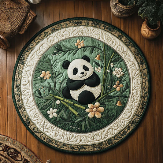 Bamboo Bliss Panda WY3006010CL Quilted Round Mat