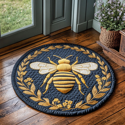 Golden Hive  CP2807066CL Quilted Round Mat