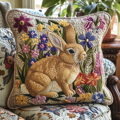 Floral Rabbit CW1001025CL Quilt Pillow Case