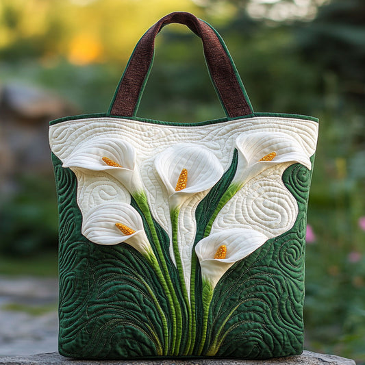 Elegant Calla Lily WN2209022CL Quilted Tote Bag
