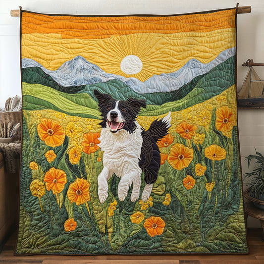 Wildflower Border Collie WN1004065CL Quilt