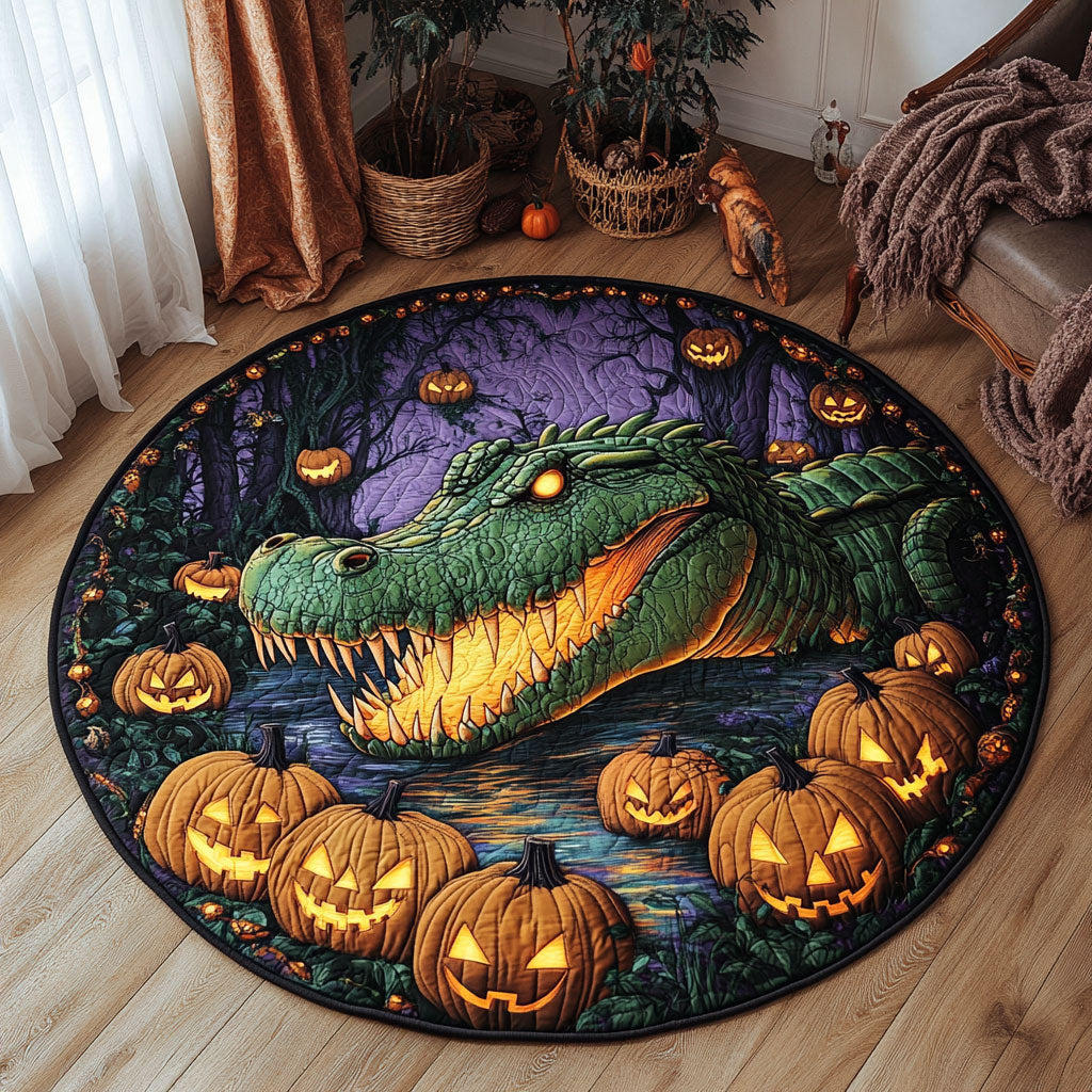 Spooky Crocodile WY1908022CL Quilted Round Mat