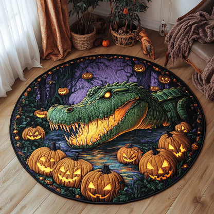 Spooky Crocodile WY1908022CL Quilted Round Mat
