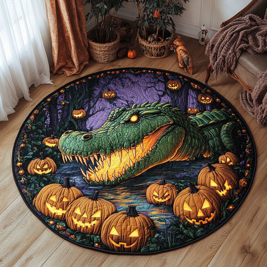 Spooky Crocodile WY1908022CL Quilted Round Mat