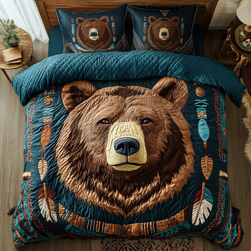 Tribal Grizzly Strength CP1007021CL Duvet Cover Set