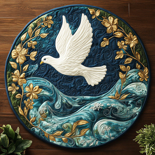 Heavenly Dove CM2904006CL Quilted Round Mat