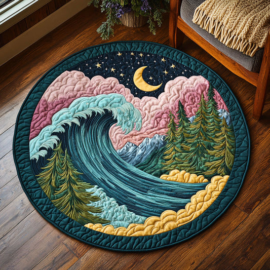 Forest Tsunami WP0304013CL Quilted Round Mat