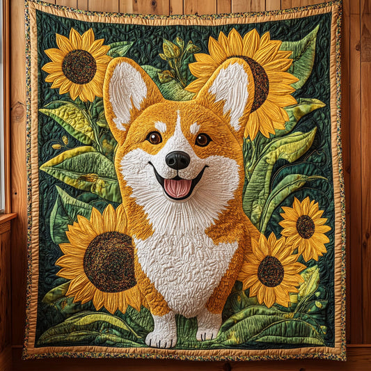 Happy Corgi CW2406019CL Quilt