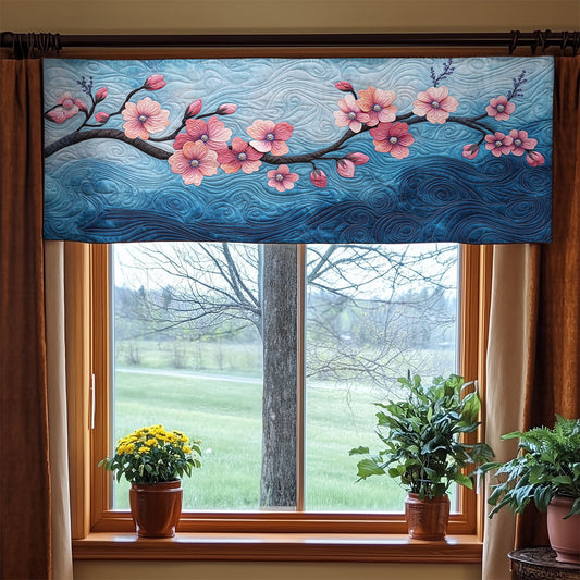Sakura Flower WX1405036CL Quilted Valance