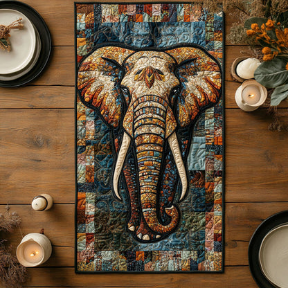 Cozy Elephant CW1201071CL Quilted Table Runner
