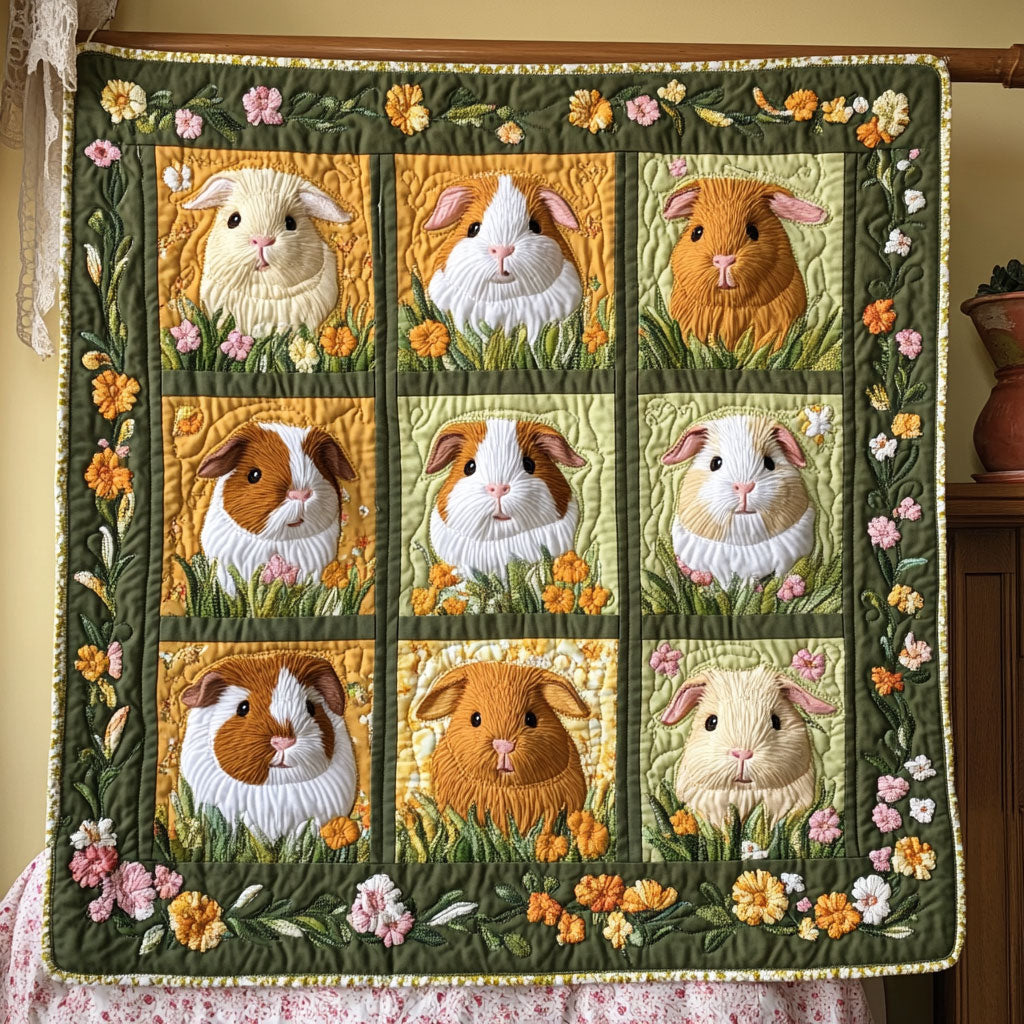 Floral Fur Guinea WY2308009CL Quilt