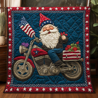 Biker Gnome Patriotic WX1306003CL Quilt