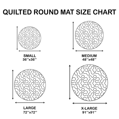 White Horse XR1403001CL Quilted Round Mat