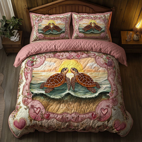 Romantic Couple Turtle WY1701008CL Duvet Cover Set