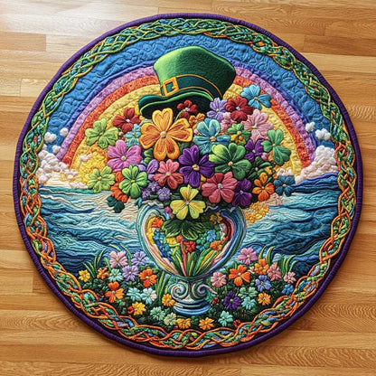 Lucky Shamrock Garden WN2904025CL Quilted Round Mat