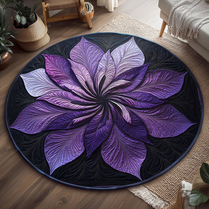Violet Petal Elegance WP2003099CL Quilted Round Mat