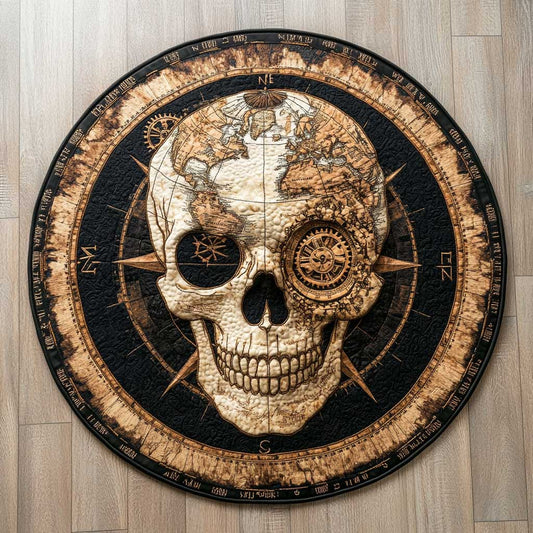 Earth Skull WN1005013CL Quilted Round Mat