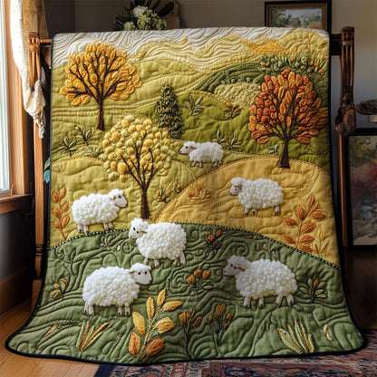 Sheep In Farm WY1802032CL Quilt