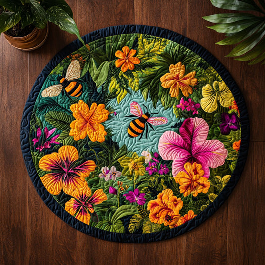 Stitchin’ in the Hive CM2804007CL Quilted Round Mat
