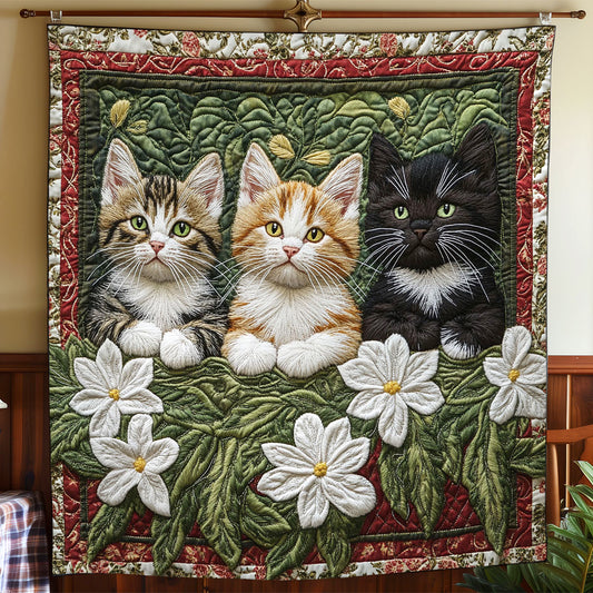 Cat Floral Garden CW0701011CL Quilt