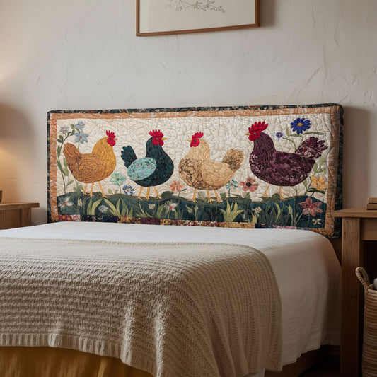 Chicken Cozy Winter WN1312017CL Quilted Headboard Slipcover