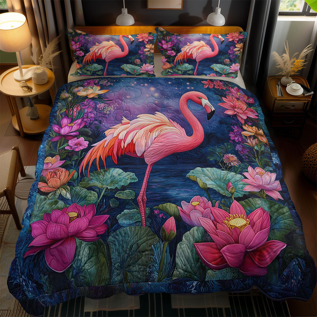 Sunset Flamingo WN1701158CL Duvet Cover Set