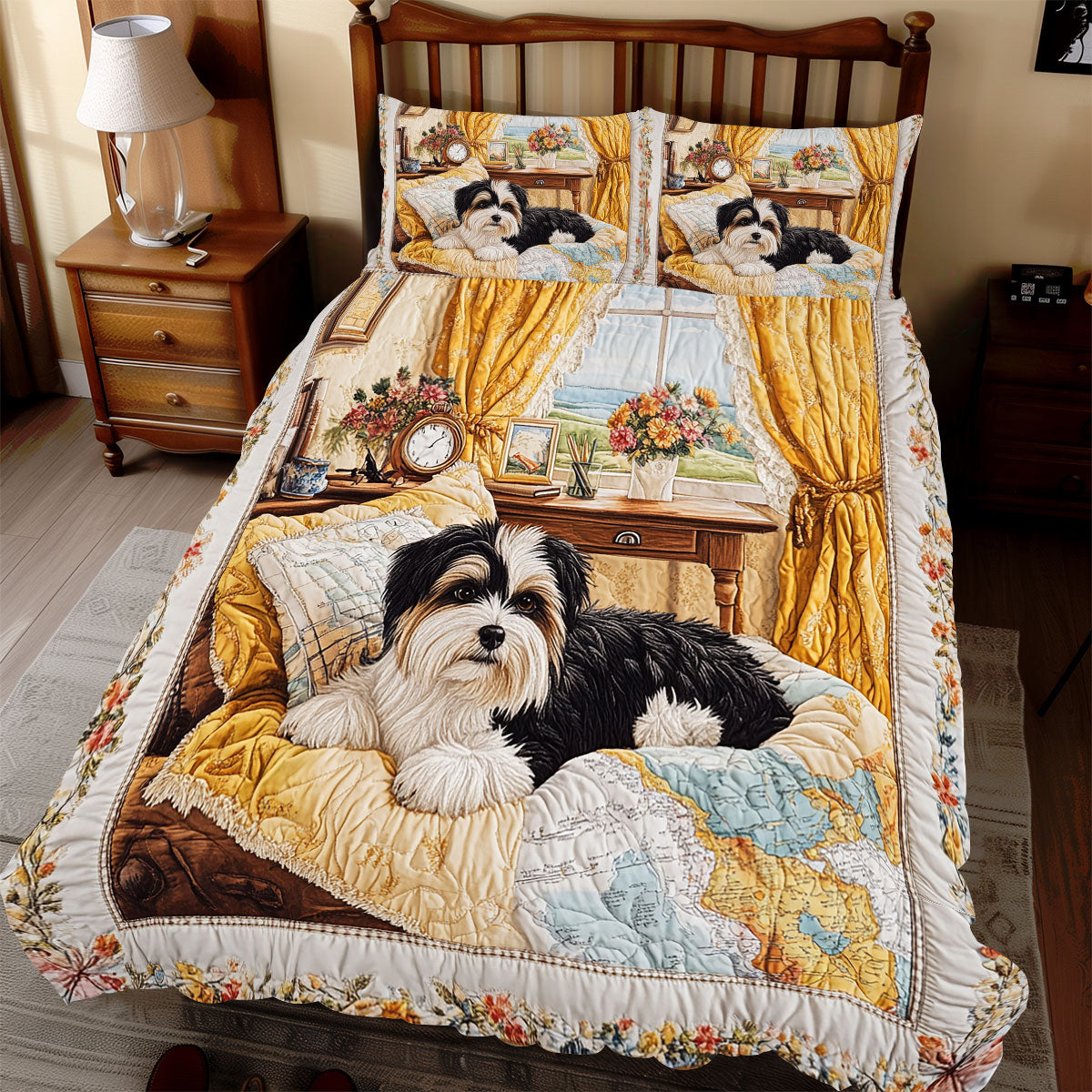 Cheerful Yorkshire Terrier WX2512068CL Duvet Cover Set