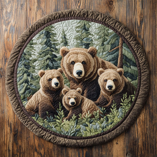 Bear Family CP2205004CL Quilted Round Mat