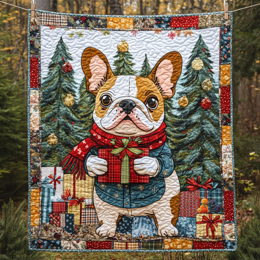 Bulldog Christmas WT2610030CL Quilt