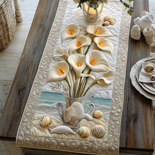 Calla Lily Calm Sea WN1806002CL Quilted Table Runner