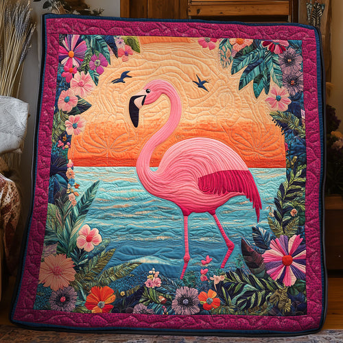 Flamingo Floral WX3105022CL Quilt