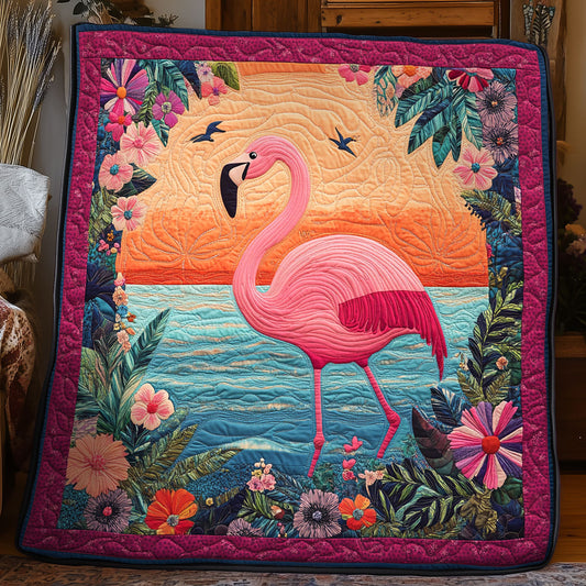Flamingo Floral WX3105022CL Quilt