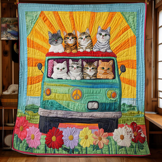 Retro Cats CP1411026CL Quilt