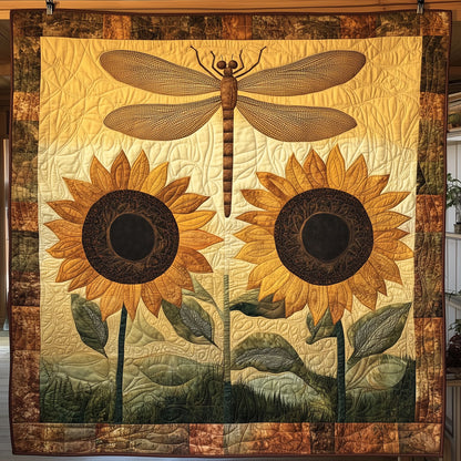 Dragonfly And Sunflowers LT0310009CL Quilt