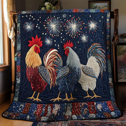 Patriotic Rooster WN1702018CL Quilt