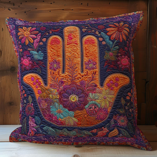 Flower Hamsa Hand WY1102081CL Quilt Pillow Case