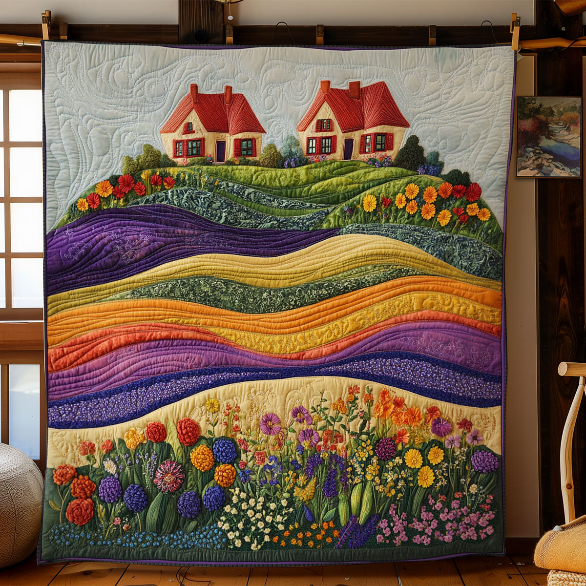 Summer Flower Field WN1507095CL Quilt