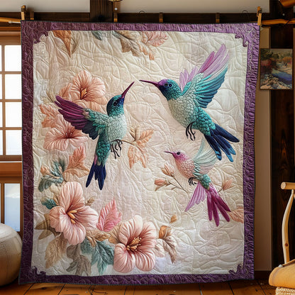 Hummingbird Family WY2712032CL Quilt