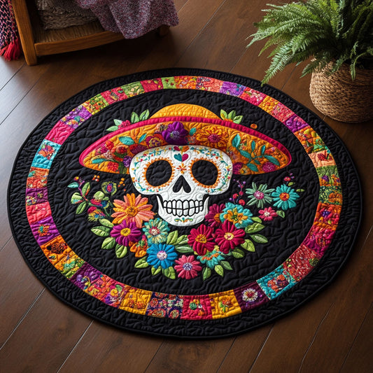 Bold Skull CM1405010CL Quilted Round Mat