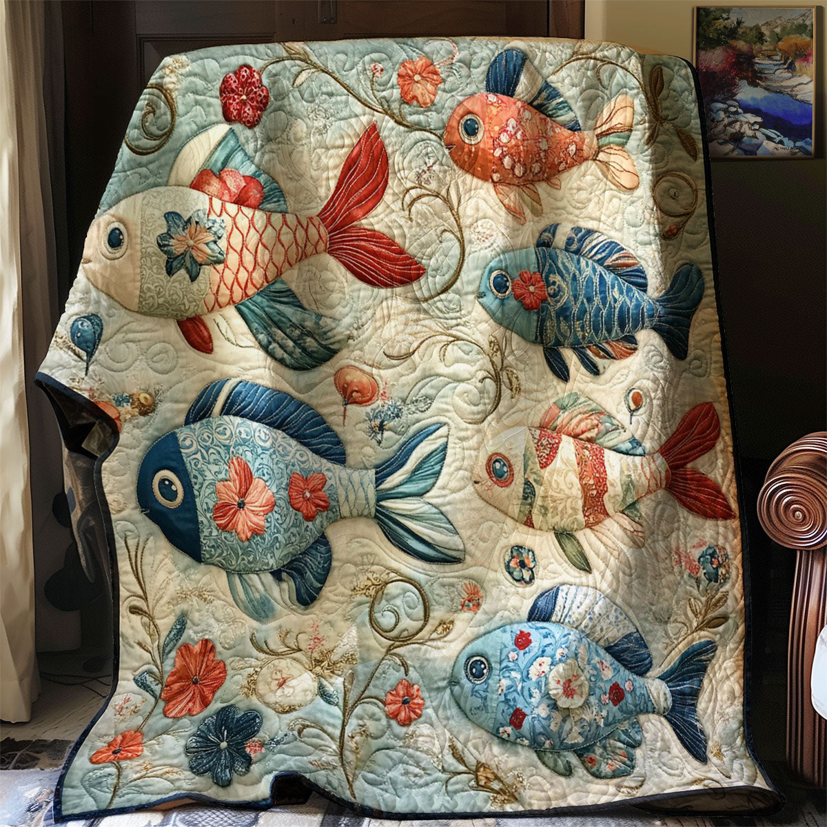 Fish Tale Bliss WJ0701008CL Quilt