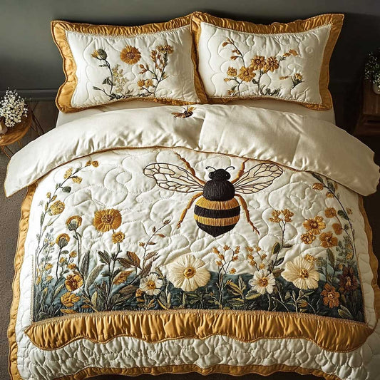 Honeycomb Bee WN1803101CL Quilted Bedding Set