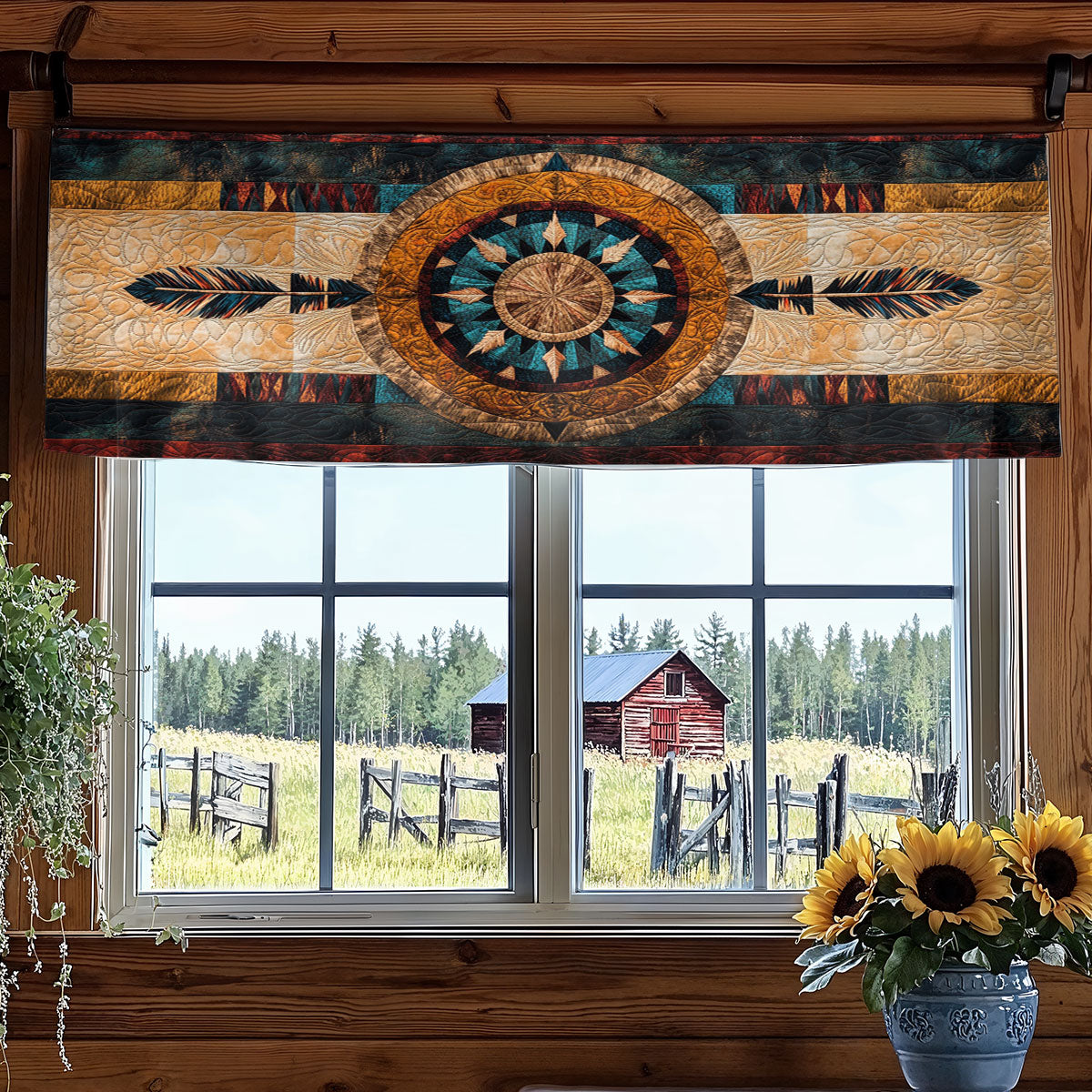 Native Dream Path WN1407087CL Quilted Valance