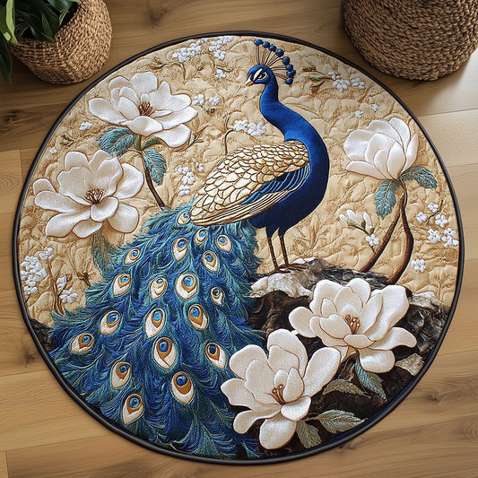 Peacock Beauty WN2203067CL Quilted Round Mat
